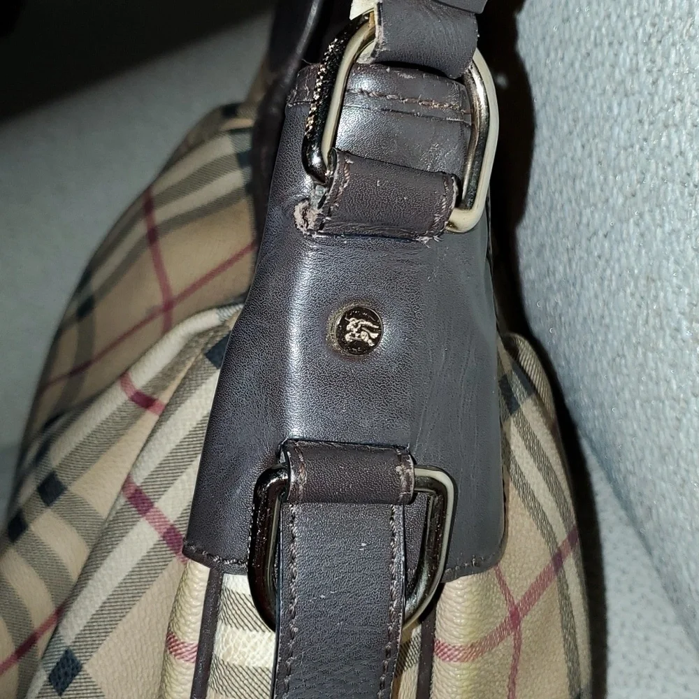 Burberry Large Haymarket Hobo Purse